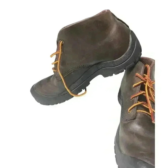 L.L. Bean Men\'s Leather Hiking Boots Dark Brown Lace Up 8.5 main image 5